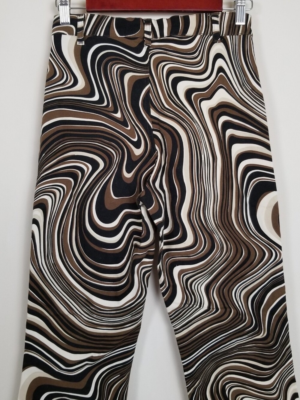 Motel Rocks Zoven Flare Trouser In 70's Ripple Size Small - Picture 5 of 6